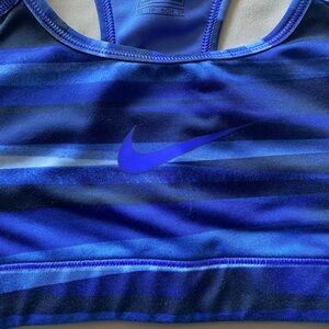 Blue Nike sports bra